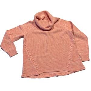 Croft & Barrow Women’s Sweater long sleeve Size M Pink Spring Casual Cowl Neck￼